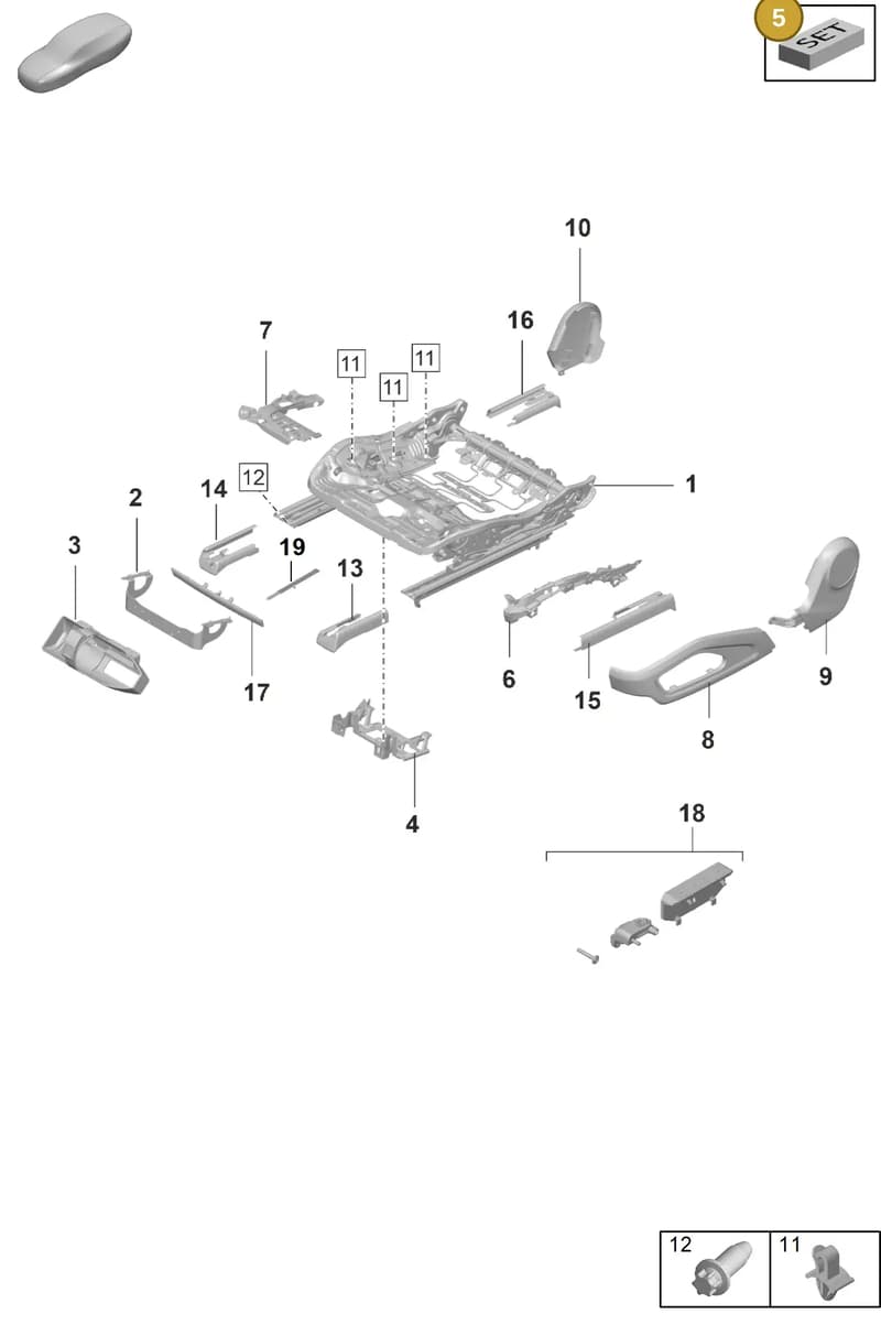 9J1898053 — Porsche Taycan Sport Turismo (2019-2024) diagram p56817120, position 5