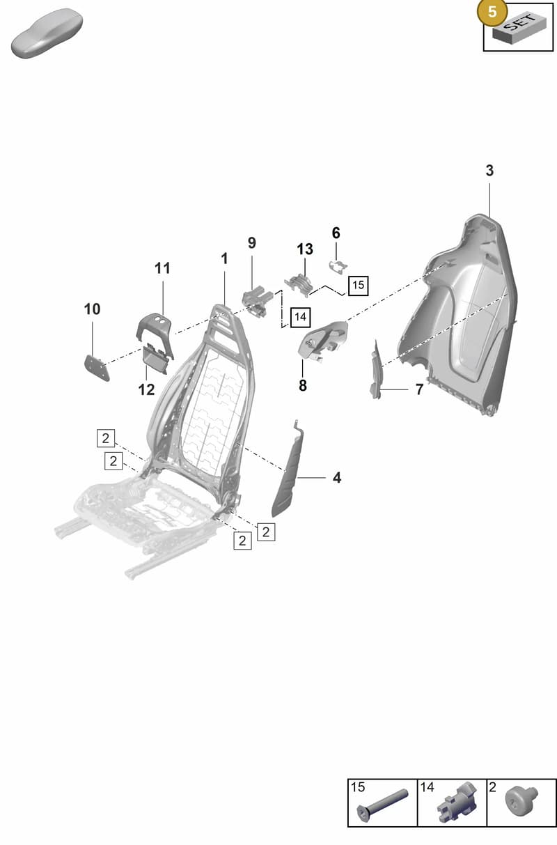 9J1898054 — Porsche Taycan Sport Turismo (2023-2025) diagram p56817020, position 5