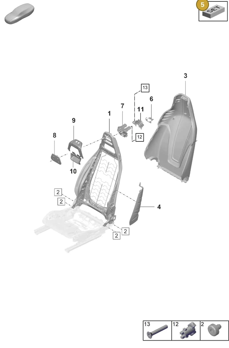 9J1898054 — Porsche Taycan Sport Turismo (2023-2025) diagram p56817000, position 5
