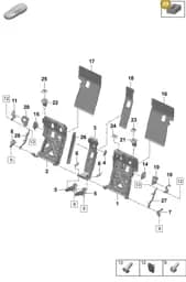 9J1898283A Porsche Repair Kit for Seat