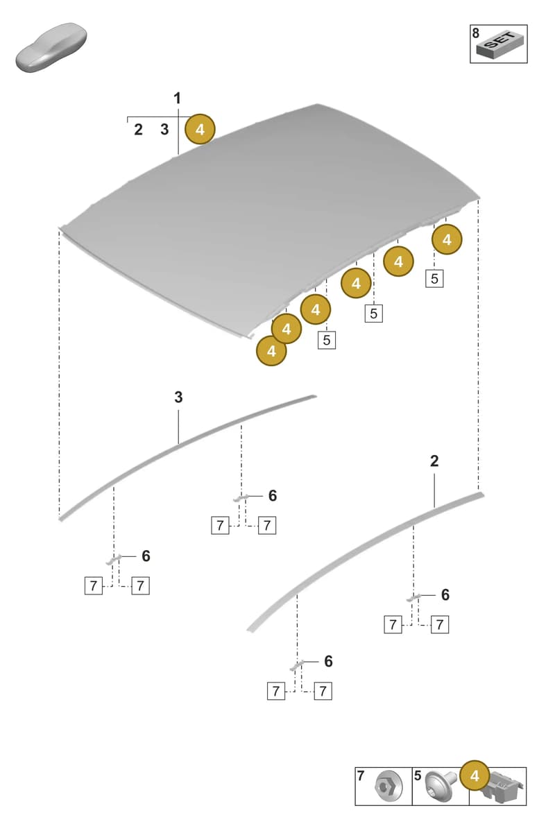 9J1898909 — Porsche Taycan Sport Turismo (2019-2024) diagram p56811000, position 4