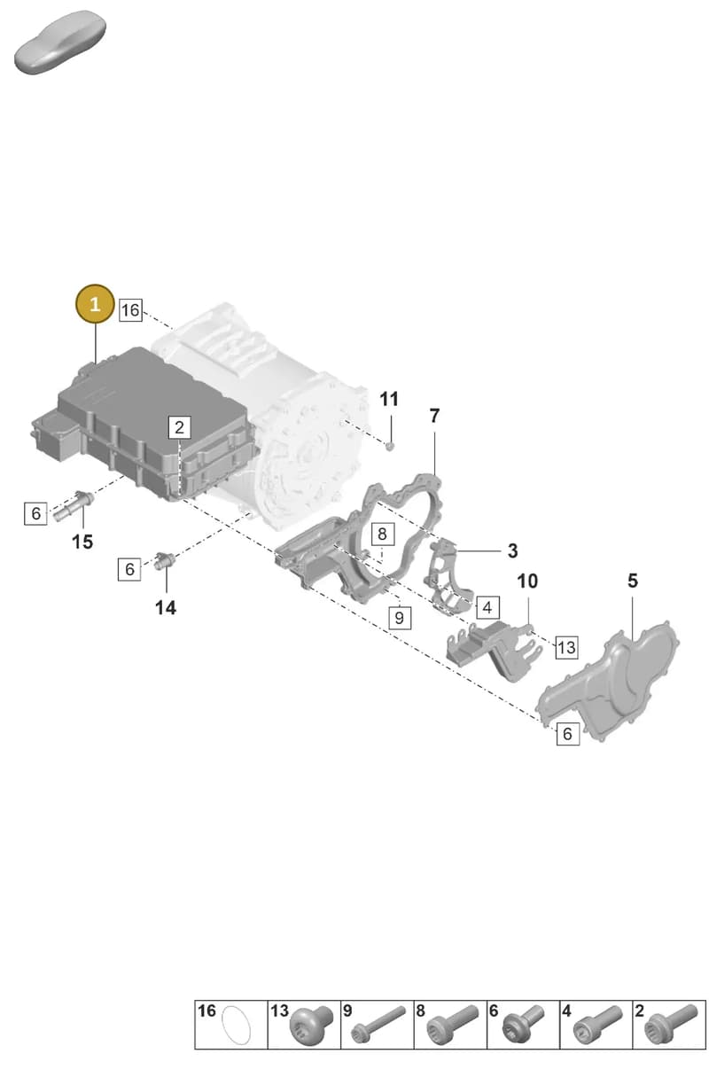9J1907123F — Porsche Taycan Sport Turismo (2019-2024) diagram p56152050, position 1