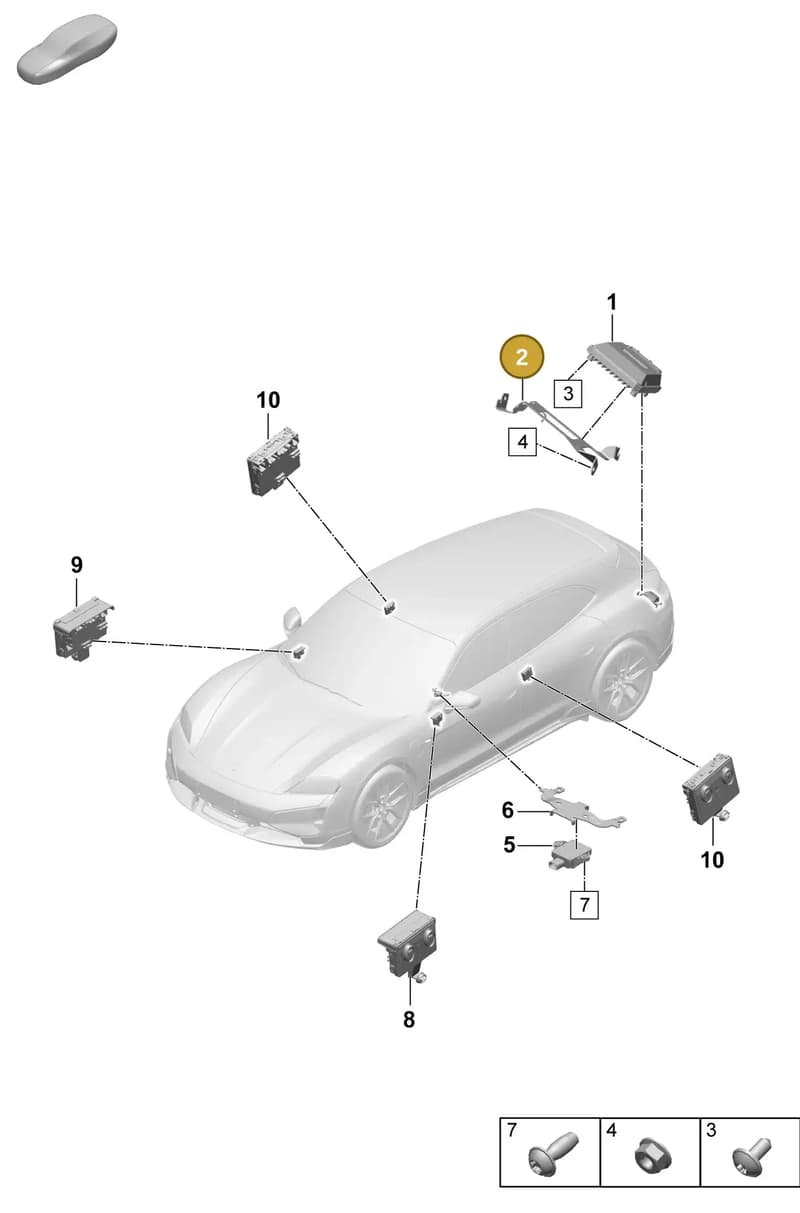 9J1907331 — Porsche Taycan Sport Turismo (2023-2025) diagram p64901200, position 2