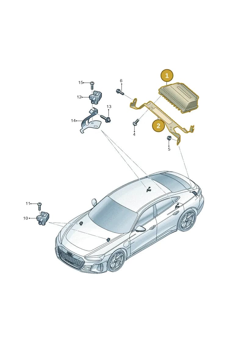 9J1907376F — Audi RS e-tron GT (2020-2025) diagram 4j1907777, position 1+2