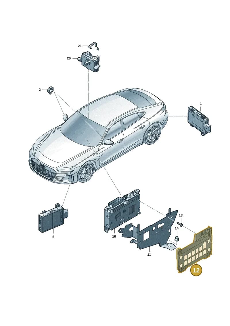 9J1907529A — Audi RS e-tron GT (2020-2025) diagram 4j1907220, position 12
