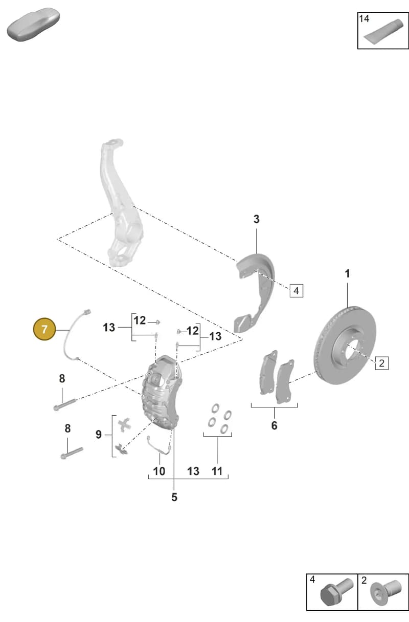 9J1907637 — Porsche Taycan Sport Turismo (2019-2024) diagram p56602000, position 7