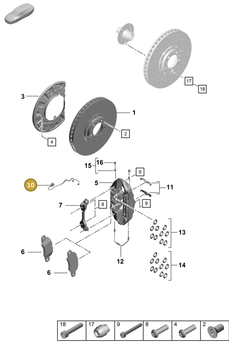 9J1907637 — Porsche 911 (2020-2022) diagram p57602010, position 10