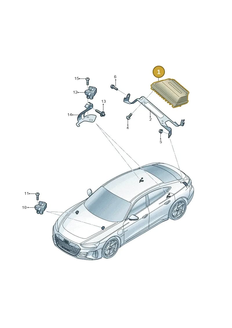 9J1907727AA — Audi RS e-tron GT (2020-2025) diagram 4j1907777, position 1