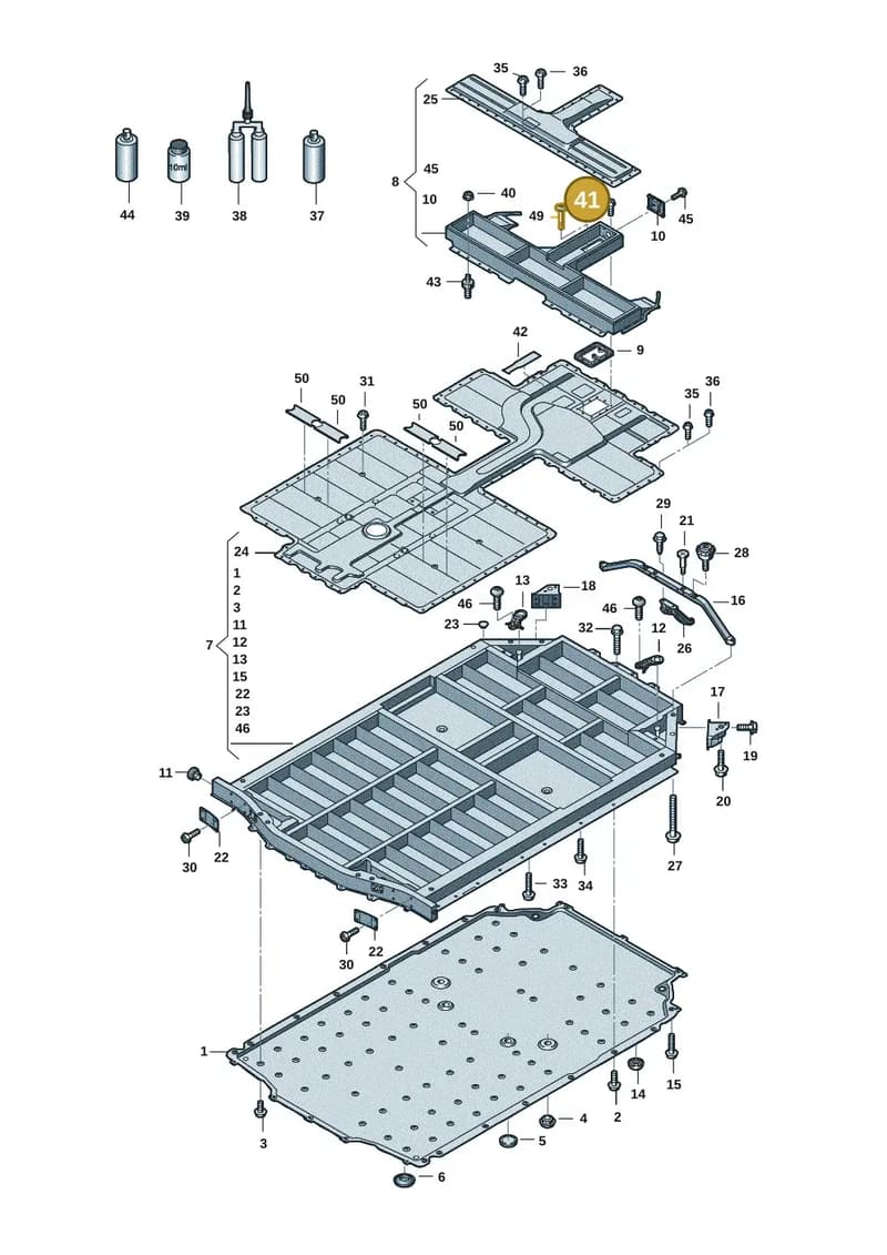 9J1911463A — Audi RS e-tron GT (2020-2025) diagram 4j1915520, position 41
