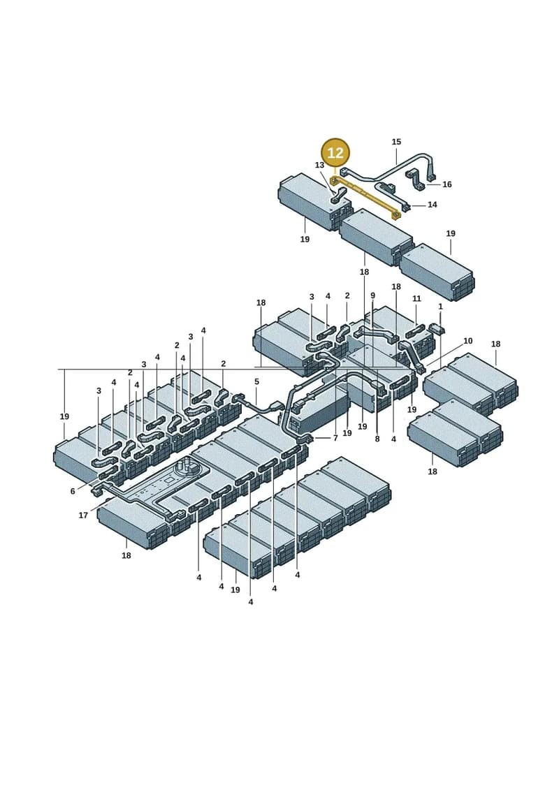 9J1915153AM — Audi RS e-tron GT (2020-2025) diagram 4j1915550, position 12