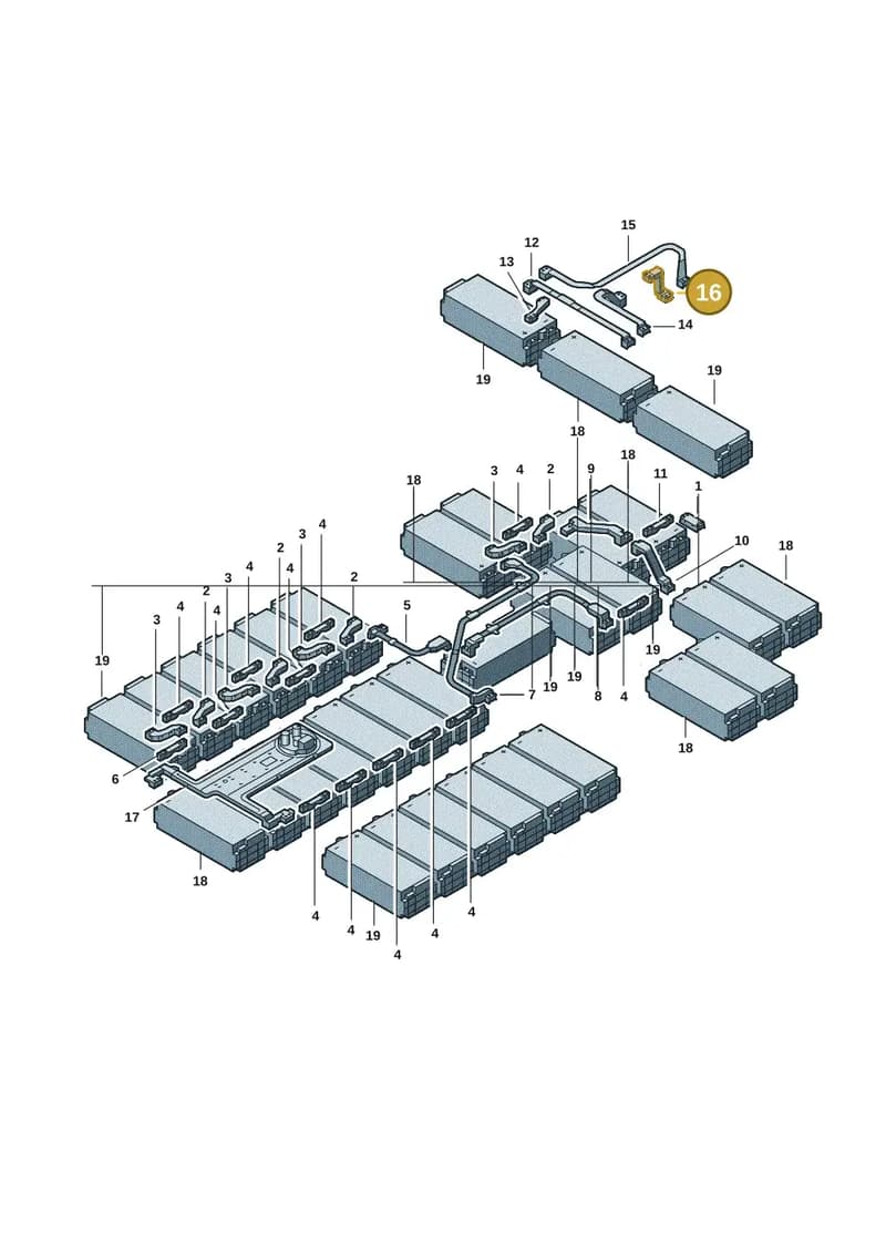 9J1915153AR — Audi RS e-tron GT (2020-2025) diagram 4j1915550, position 16