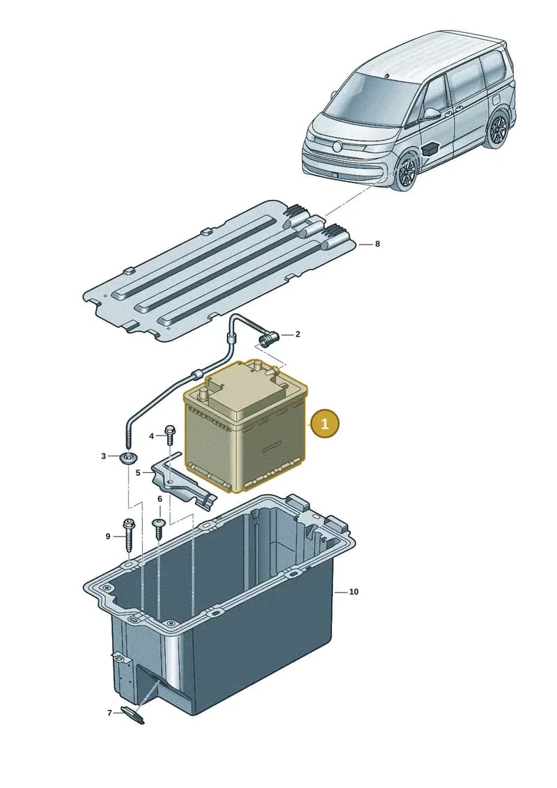 9J1915169 — Volkswagen Multivan (2021-2025) diagram 7t0915010, position 1