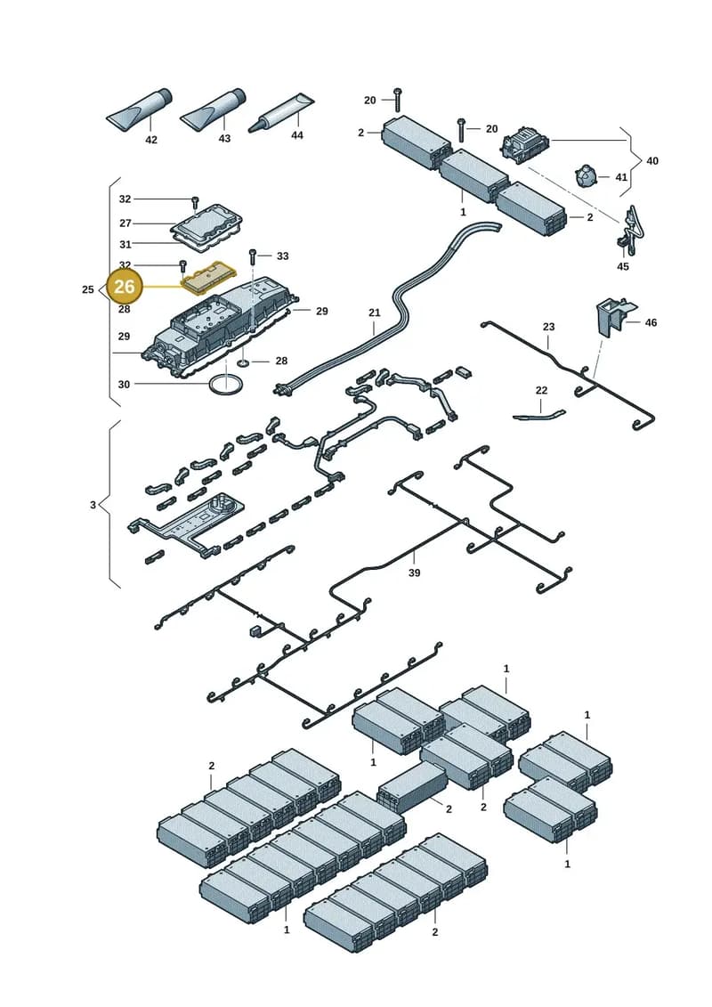 9J1915234AT — Audi RS e-tron GT (2020-2025) diagram 4j1915540, position 26