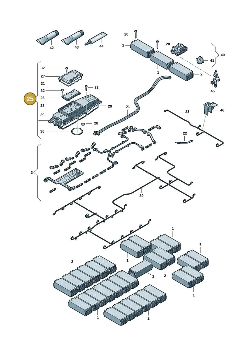 9J1915249G — Audi RS e-tron GT (2020-2025) diagram 4j1915540, position 25