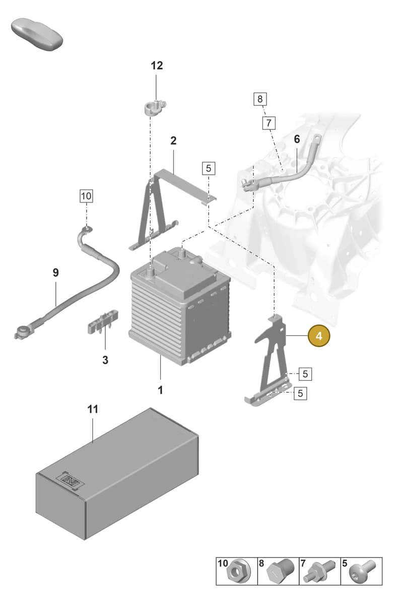 9J1915345 — Porsche Taycan Sport Turismo (2019-2024) diagram p56902060, position 4