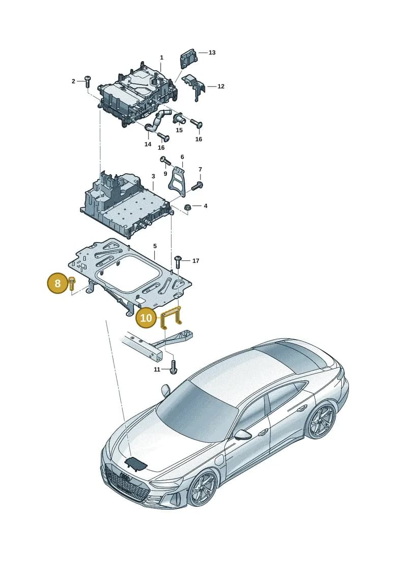 9J1915360AA — Audi RS e-tron GT (2020-2025) diagram 4j1915600, position 8+10