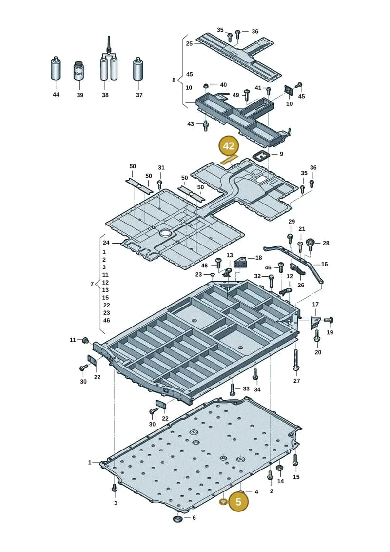 9J1915448A — Audi RS e-tron GT (2020-2025) diagram 4j1915520, position 5+42