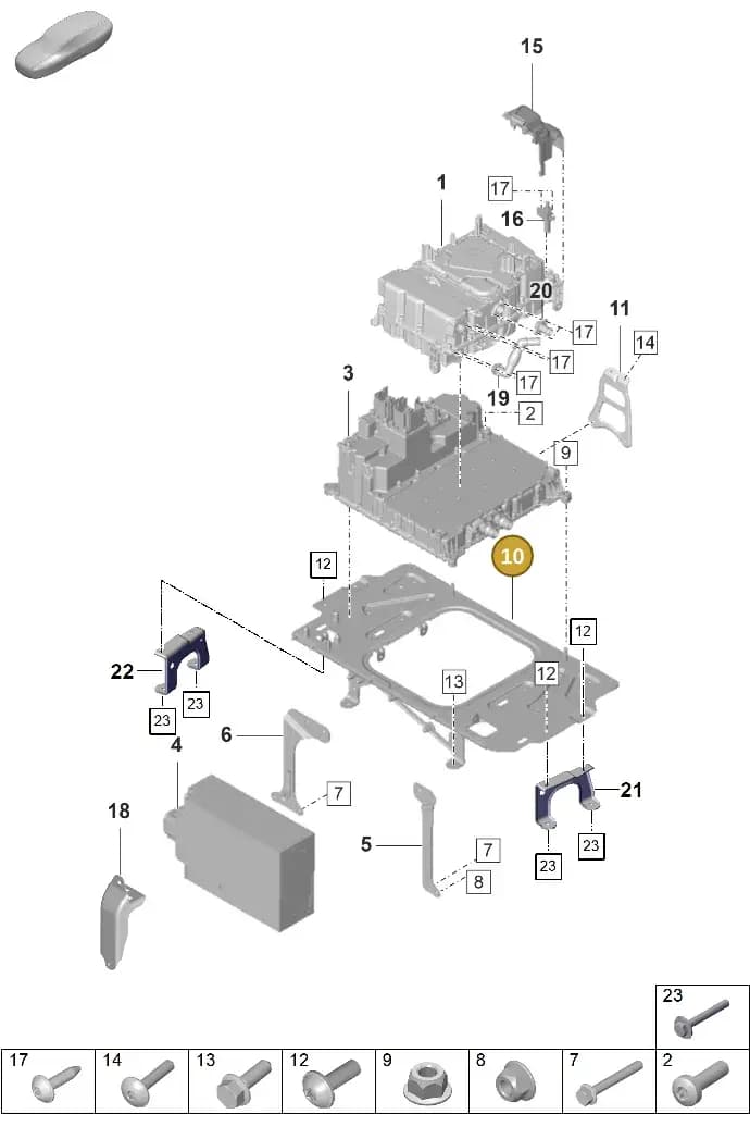 9J1915516D — Porsche Taycan Sport Turismo (2019-2024) diagram p56251300, position 10