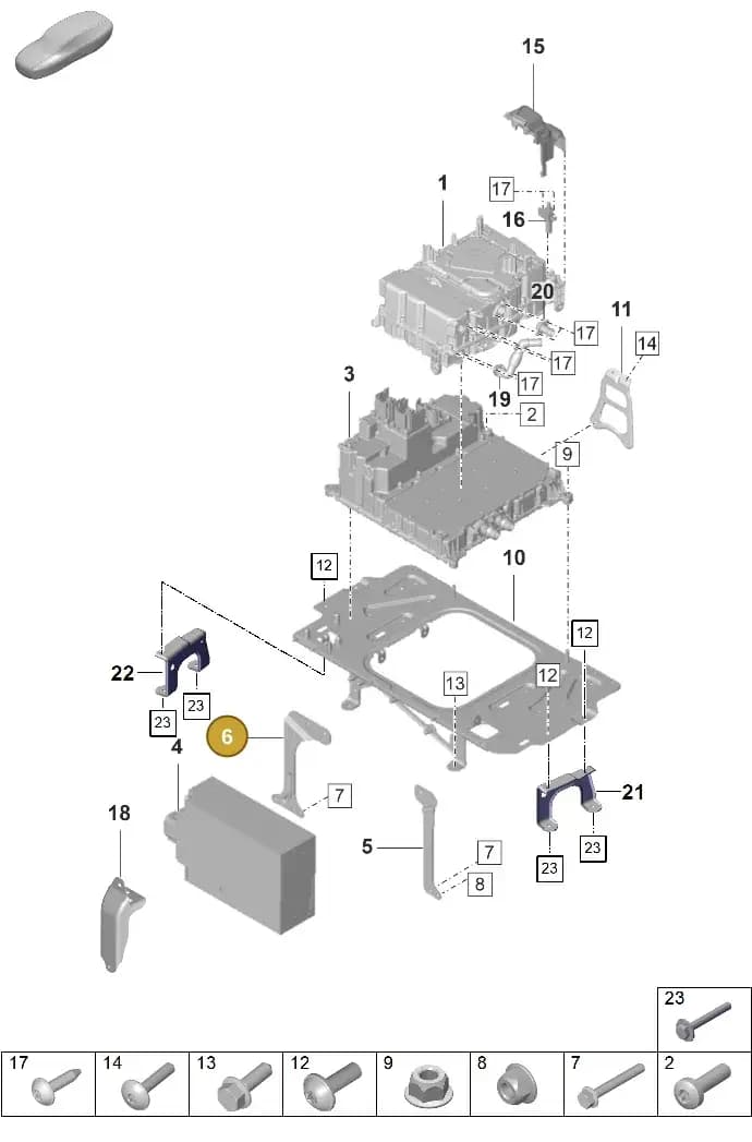 9J1915543 — Porsche Taycan Sport Turismo (2019-2024) diagram p56251300, position 6