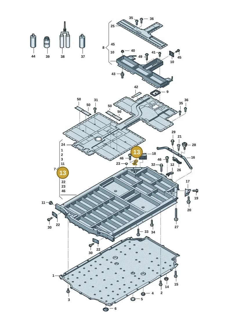 9J1915544 — Audi RS e-tron GT (2020-2025) diagram 4j1915520, position 13