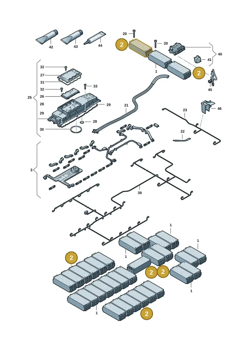9J1915611E — Audi RS e-tron GT (2020-2025) diagram 4j1915540, position 2