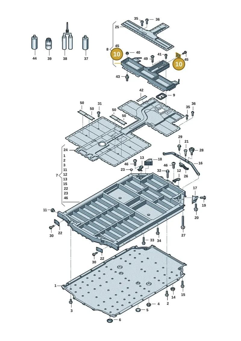 9J1915754 — Audi RS e-tron GT (2020-2025) diagram 4j1915520, position 10