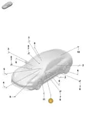 9J1919238A Porsche Warning Lamp