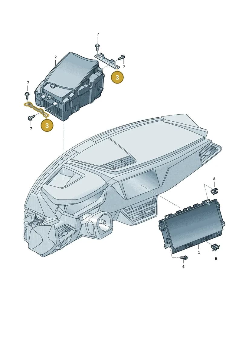 9J1919399A — Audi RS e-tron GT (2020-2025) diagram 4j1919000, position 3