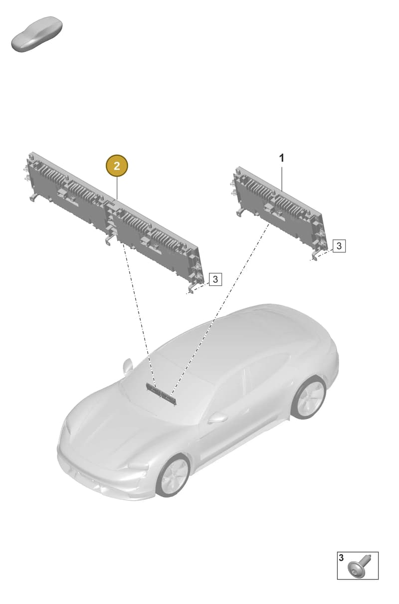 9J1919599AB — Porsche Taycan Sport Turismo (2019-2024) diagram p56911030, position 2
