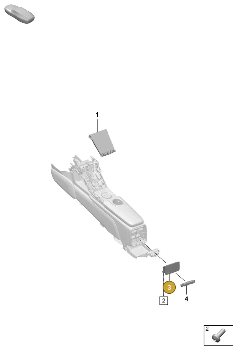 9J1919615AD — Porsche Taycan Sport Turismo (2023-2025) diagram p64905300, position 3