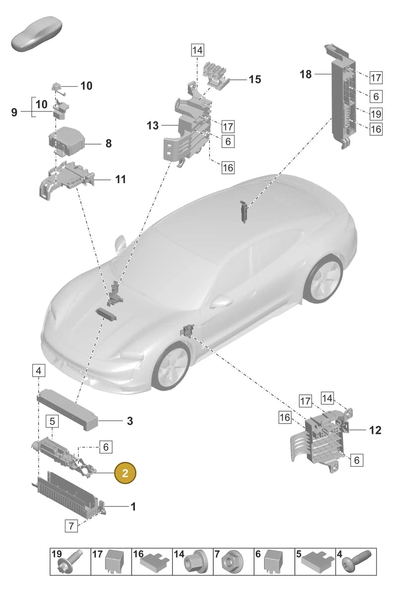 9J1937508 — Porsche Taycan Sport Turismo (2019-2024) diagram p56902000, position 2