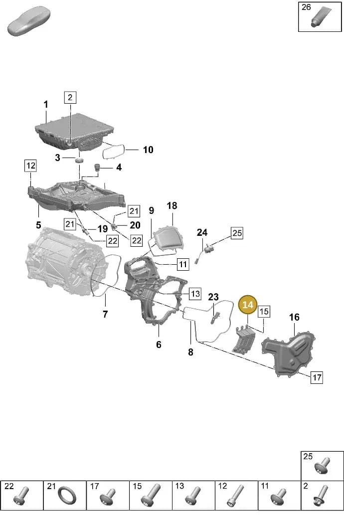 9J1937532D — Porsche Taycan Sport Turismo (2023-2025) diagram p64152060, position 14