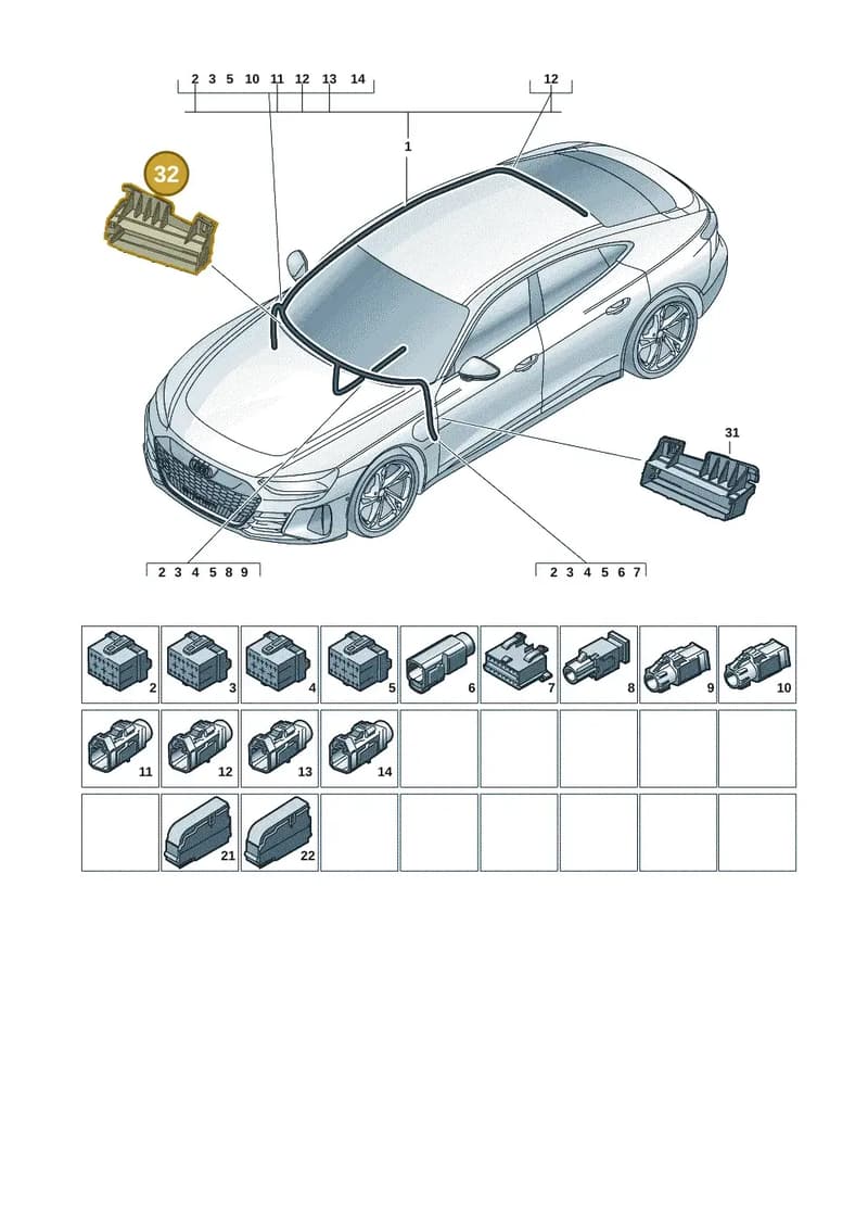 9J1937581E — Audi RS e-tron GT (2020-2025) diagram 4j1971900, position 32
