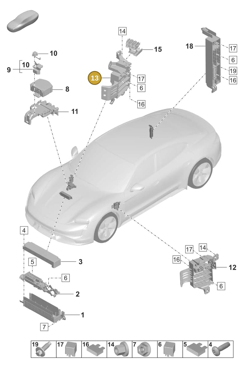 9J1937592A — Porsche Taycan Sport Turismo (2019-2024) diagram p56902000, position 13