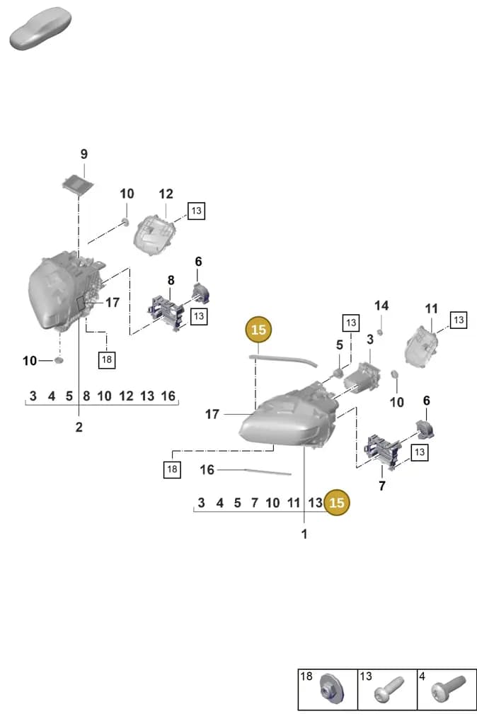 9J1941119 — Porsche Taycan Sport Turismo (2019-2024) diagram p56905020, position 15