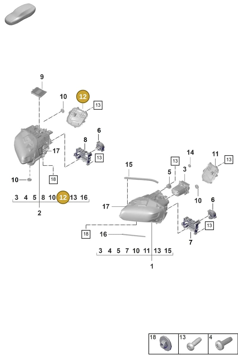 9J1941810 — Porsche Taycan Sport Turismo (2019-2024) diagram p56905020, position 12