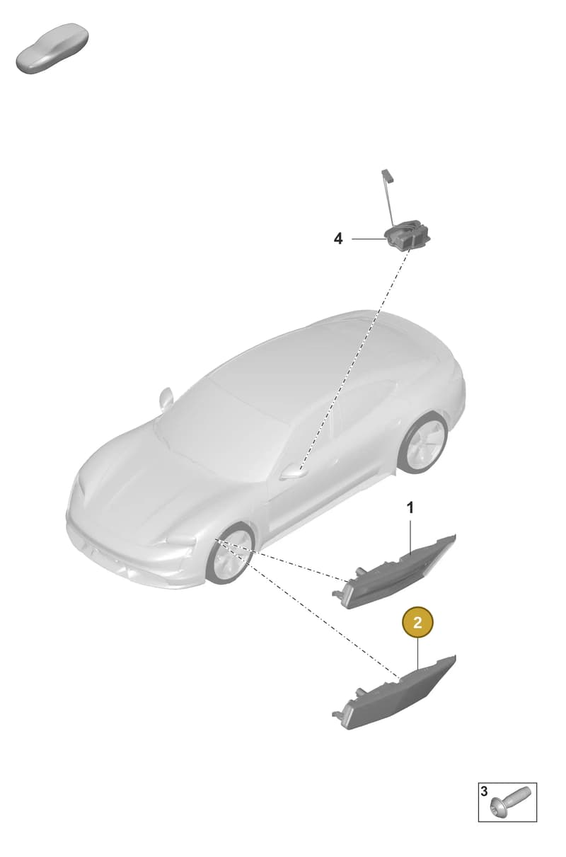9J1945062H — Porsche Taycan Sport Turismo (2019-2024) diagram p56905040, position 2