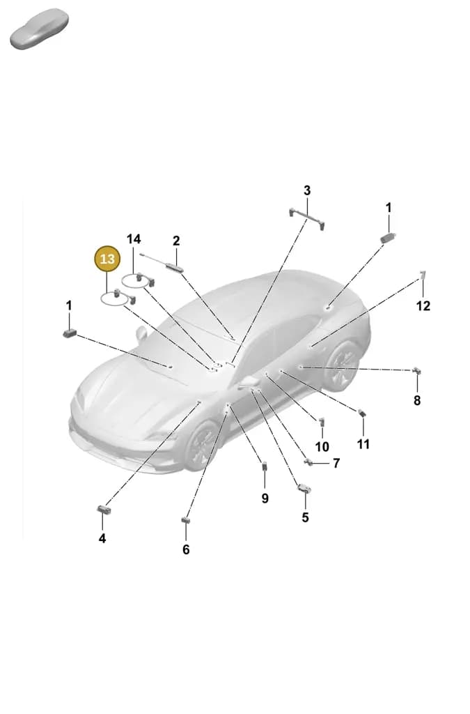 9J1947199C — Porsche Taycan Sport Turismo (2023-2025) diagram p64905200, position 13