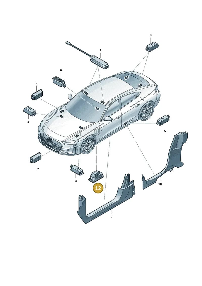 9J1947211A — Audi RS e-tron GT (2020-2025) diagram 4j1947100, position 12