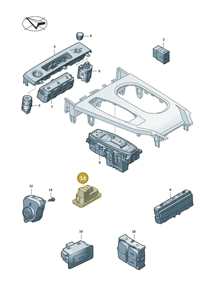 9J1947211A — Audi Q6 e-tron (2023-2025) diagram f5s941500, position 14