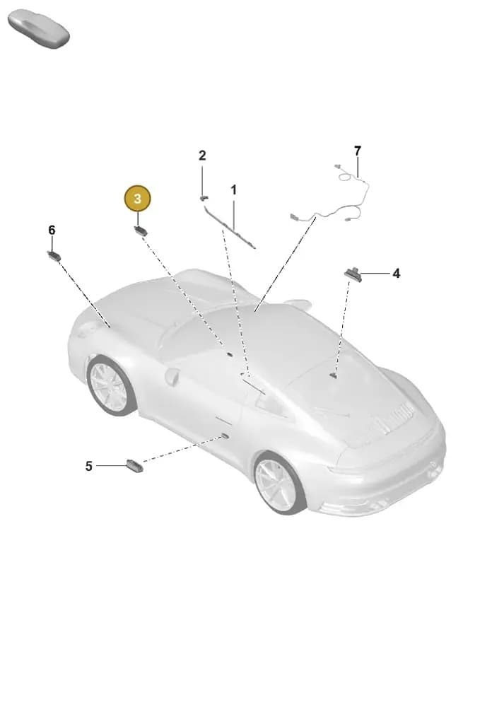 9J1947415B — Porsche 911 (2024-2025) diagram p53903040, position 3