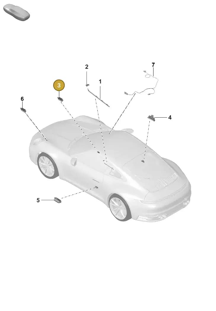 9J1947415B — Porsche 911 (2024-2025) diagram p53903040, position 3