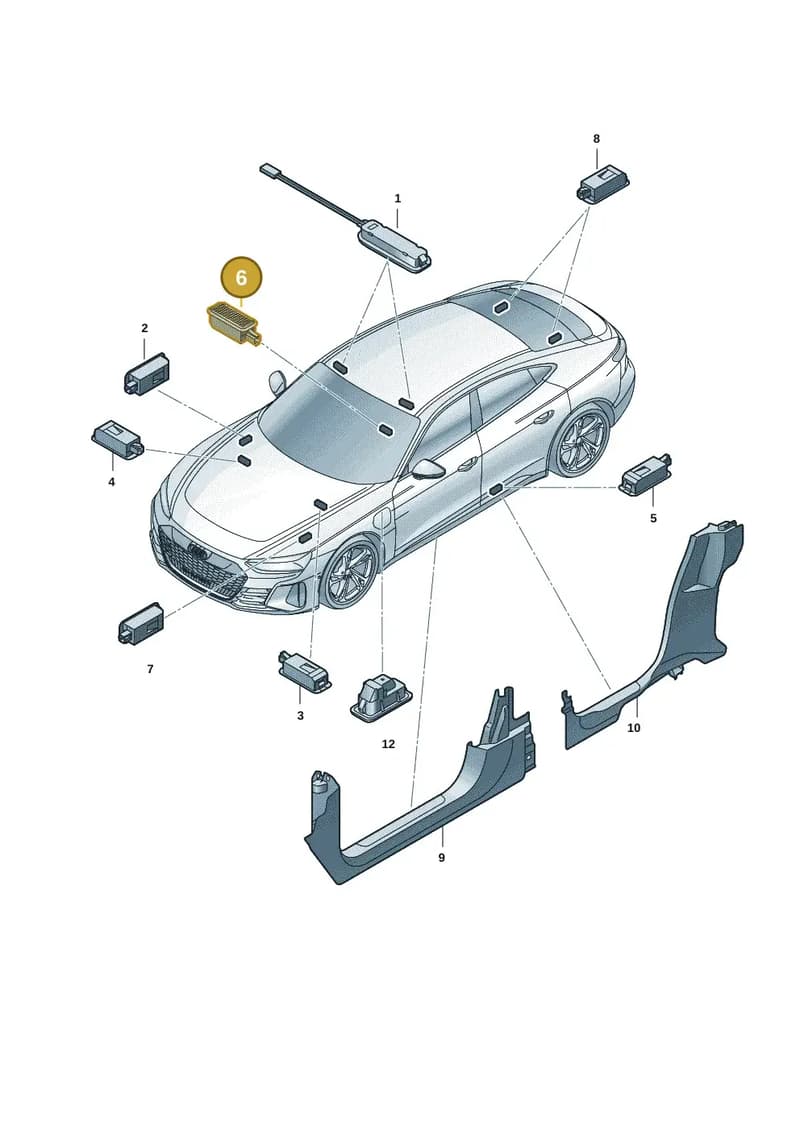 9J1947415D — Audi RS e-tron GT (2020-2025) diagram 4j1947100, position 6
