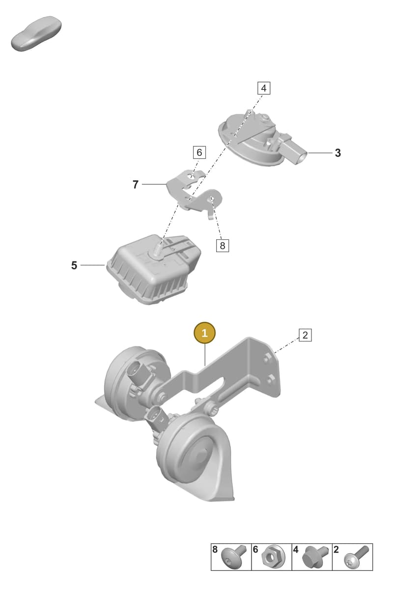 9J1951201 — Porsche Taycan Sport Turismo (2019-2024) diagram p56903000, position 1