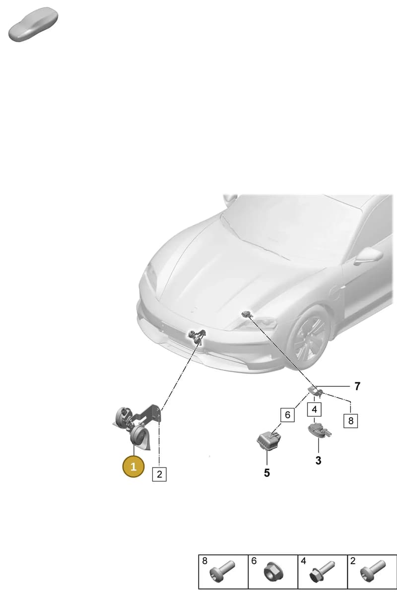 9J1951201 — Porsche Taycan Sport Turismo (2023-2025) diagram p64905000, position 1