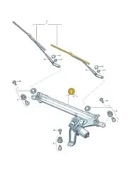9J1955023E Porsche Window Wiper Mounting with Wiper Motor