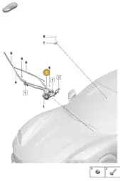 9J1955409A Porsche Wiper Arm