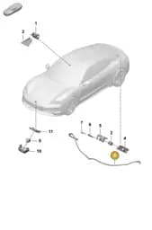 9J1955447 Porsche Hose Line for Washer Water