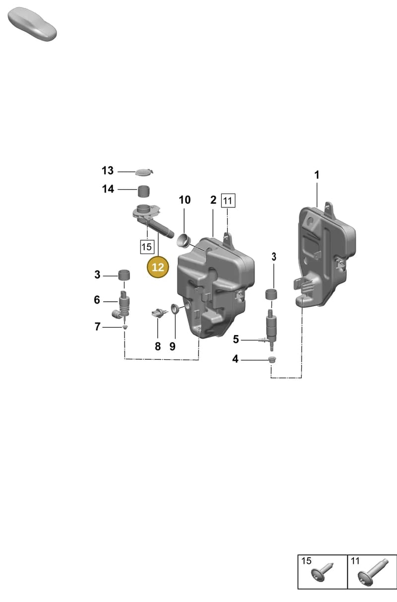 9J1955463A — Porsche Taycan Sport Turismo (2023-2025) diagram p64906200, position 12