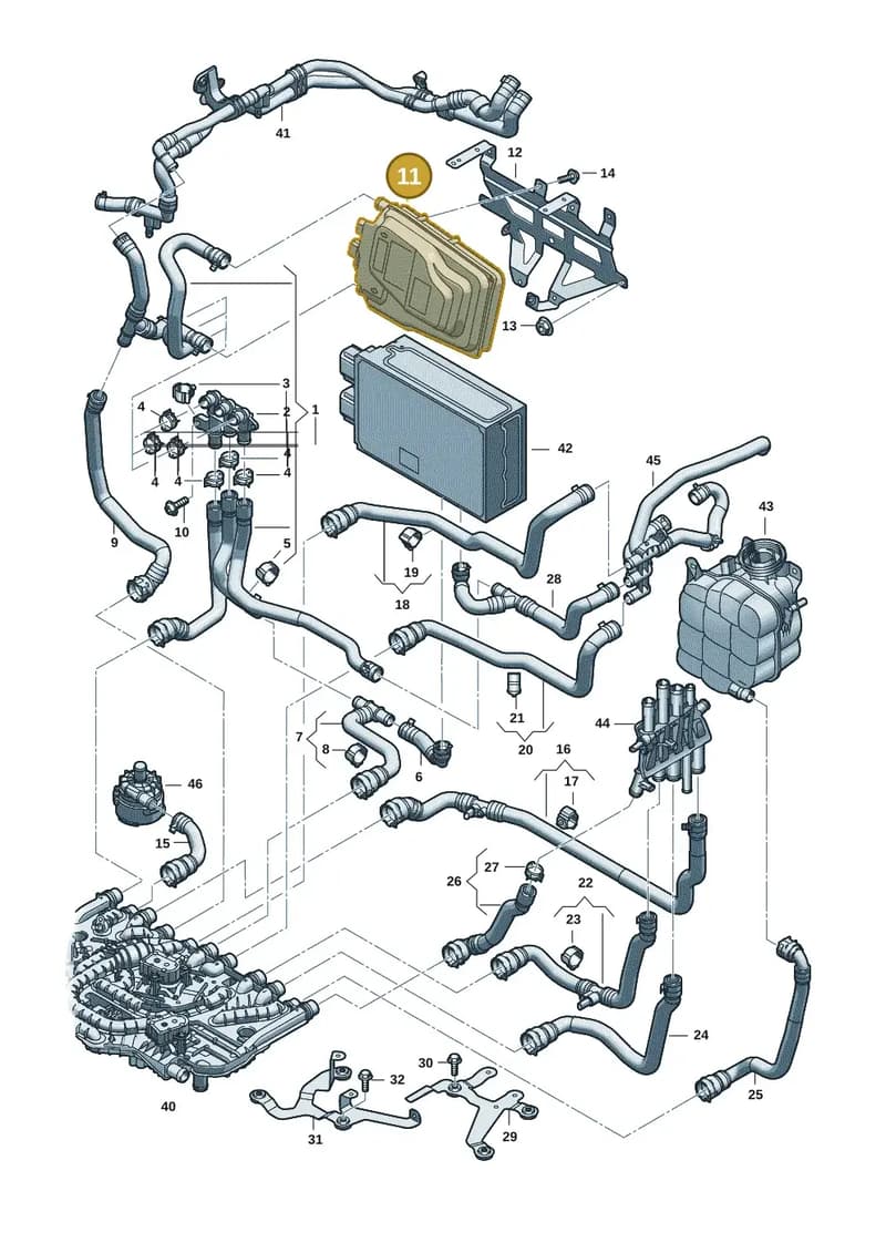 9J1963507F — Audi RS e-tron GT (2020-2025) diagram 4j1121120, position 11